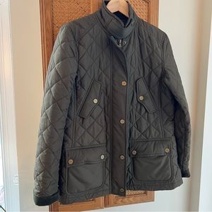 NEW Lauren Ralph Lauren Quilted Puffer Jacket With Corduroy Collar Women’s M